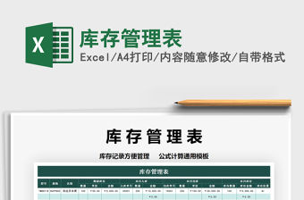 2022庫存管理表免費下載