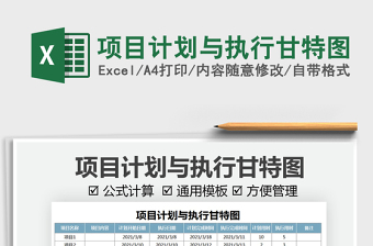 2021項目計劃與執(zhí)行甘特圖免費下載