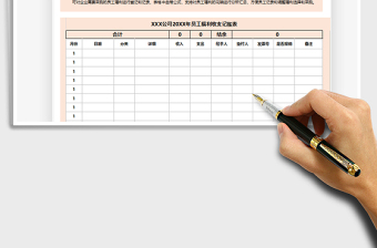 2022员工福利记账表免费下载