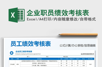 2022企業(yè)職員績效考核表免費(fèi)下載
