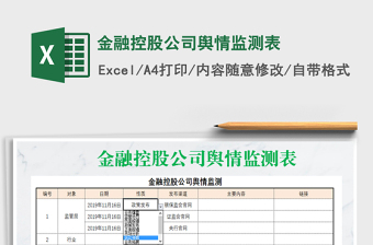 2022金融控股公司輿情監(jiān)測(cè)表免費(fèi)下載
