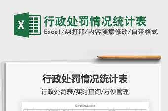 2021行政處罰情況統(tǒng)計(jì)表免費(fèi)下載