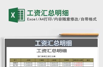 2022工資匯總明細免費下載