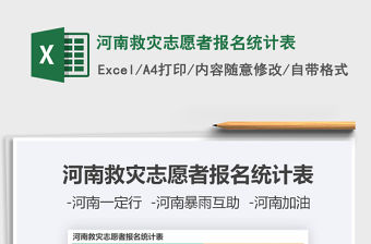 2022河南救災志愿者報名統計表免費下載