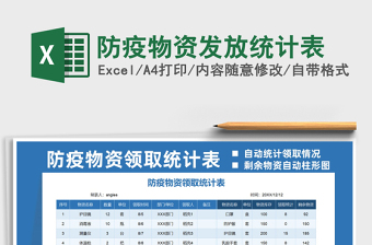 2022防疫物資發(fā)放統(tǒng)計(jì)表免費(fèi)下載