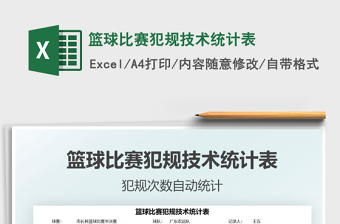 2022籃球比賽犯規(guī)技術(shù)統(tǒng)計(jì)表免費(fèi)下載