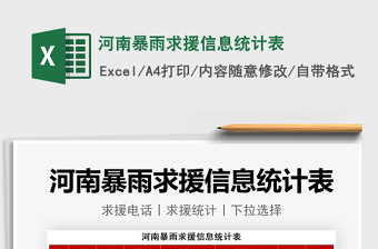 2021河南暴雨求援信息統(tǒng)計(jì)表免費(fèi)下載