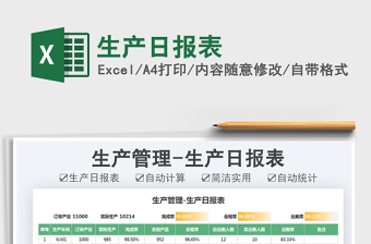 2022生產(chǎn)日報表免費下載