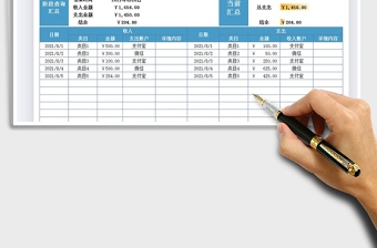 2022家庭理财记账表-收支表免费下载