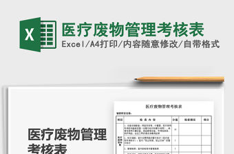 2021醫療廢物管理考核表免費下載