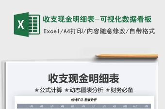 2022收支現(xiàn)金明細(xì)表-可視化數(shù)據(jù)看板免費(fèi)下載