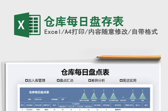 2021倉(cāng)庫(kù)每日盤存表免費(fèi)下載