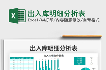 2022出入庫明細(xì)分析表免費(fèi)下載