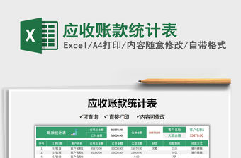 2022應收賬款統計表免費下載