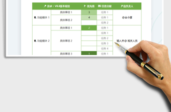 2021版本规划排期计划表免费下载