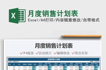 月度銷售計劃表免費下載