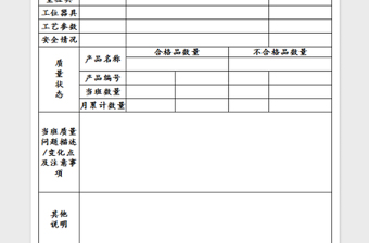 2022交接班记录免费下载