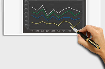 2021商務風格堆積折線圖免費下載