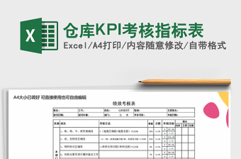 2021倉(cāng)庫(kù)KPI考核指標(biāo)表免費(fèi)下載