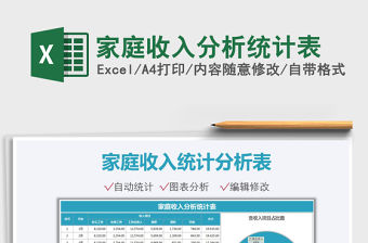 2022家庭收入分析統計表免費下載