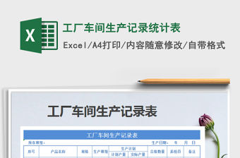 2022工廠車間生產記錄統計表免費下載