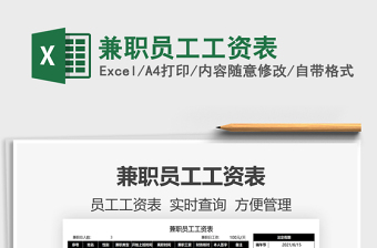 2022兼職員工工資表免費(fèi)下載