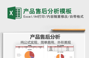 2021產(chǎn)品售后分析模板免費下載
