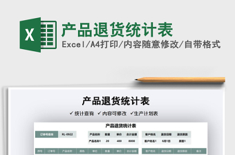 2022產(chǎn)品退貨統(tǒng)計(jì)表免費(fèi)下載