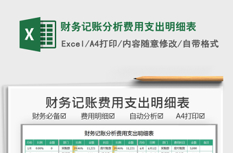2022財(cái)務(wù)記賬分析費(fèi)用支出明細(xì)表免費(fèi)下載