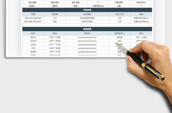 2021旅行社成團旅客信息表免費下載