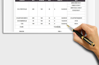 2021中秋礼品采购费用申请表免费下载