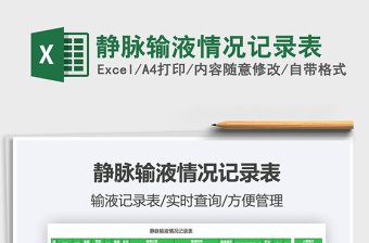 2021靜脈輸液情況記錄表免費(fèi)下載