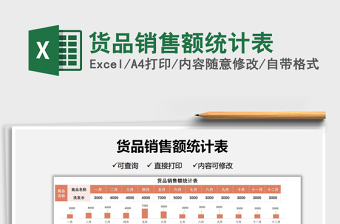 2022貨品銷售額統(tǒng)計(jì)表免費(fèi)下載