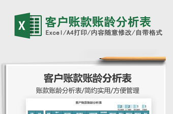 2021客戶賬款賬齡分析表免費下載