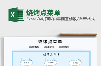 2021燒烤點菜單免費下載