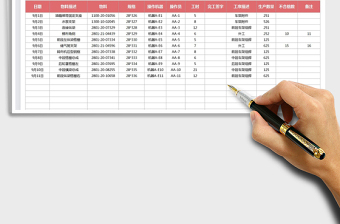 2021生产车间操作员工序记录表免费下载