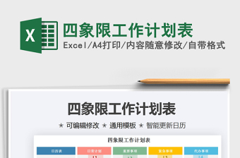 2021四象限工作計(jì)劃表免費(fèi)下載