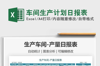 2021車間生產計劃日報表免費下載