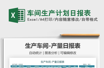 2021車間生產(chǎn)計劃日報表免費下載