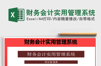 2022Excel会计管理系统下载