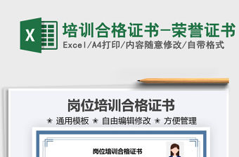 2021培訓合格證書-榮譽證書免費下載