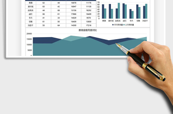 营销数据月度对比图表分析免费下载