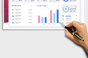 2022商务简洁销售数据分析可视化看板免费下载