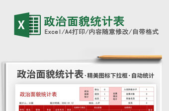 2022政治面貌統(tǒng)計(jì)表免費(fèi)下載