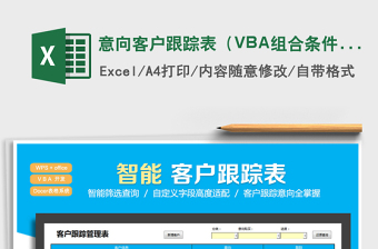 2021意向客戶跟蹤表（VBA組合條件查詢）免費下載