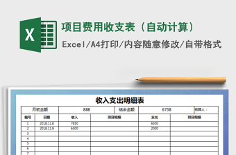 2022项目费用结算表