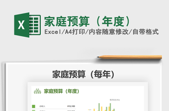 2021家庭預(yù)算（年度）免費(fèi)下載