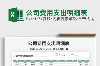 2022公司費(fèi)用支出明細(xì)表免費(fèi)下載