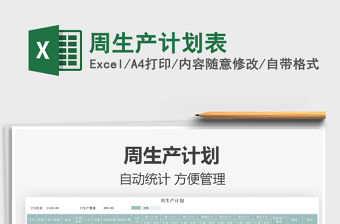 2021周生產計劃表免費下載