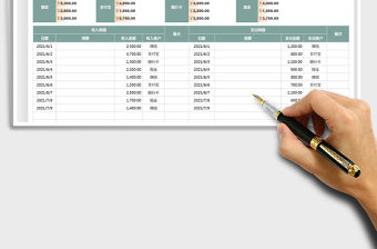 2022公司家庭個人收支記賬財務表格免費下載